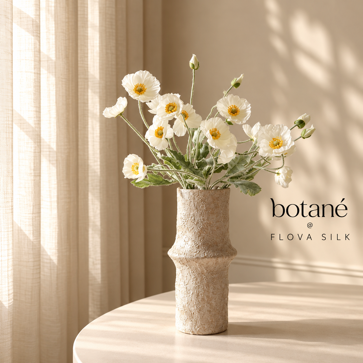 Gladiolus Flower arrangement by Botané at FLOVA SILK displayed as an elegant silk flower decoration in a modern interior.
